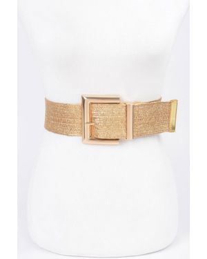 Fashnzfab Clear Pvc Metal Buckle Belt - White