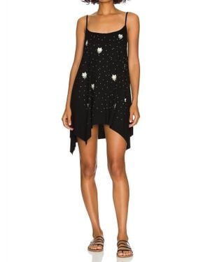 Lauren Moshi Constance Crystal Daisy Dress - Black