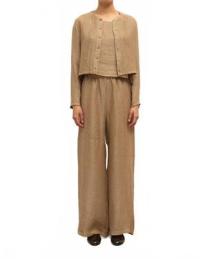 Leset Stella Wide Leg Pant - Natural