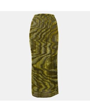 Ronny Kobo Devore Midi Jay Skirt - Green
