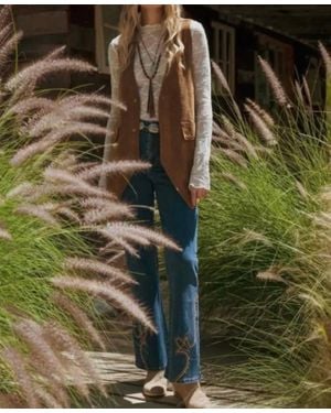 Klesis Stevie Suede Oversized Vest - Green