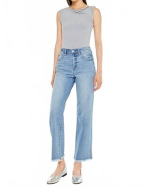 Kancan High Rise Slim Wide Leg Jeans - Blue