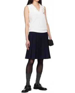 ShuShu/Tong A-Line Pleated Midi Skirt - Black