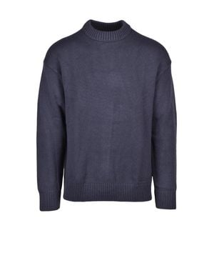 Calvin Klein Crewneck Cotton-Wool Sweater - Blue