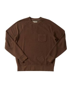 Grayers Dunlop Reverse Crew Neck Top - Brown