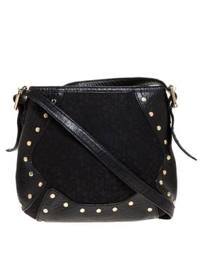 DKNY Canvas And Leather Crossbody Bag - Black