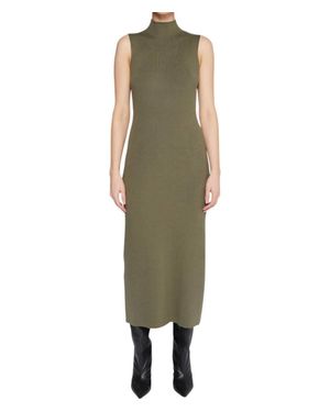 Amanda Maria Naomi Ribbed Dress - Green