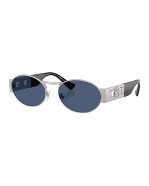 Versace Oval Full Rim, With A Matte Frame And Lens - Blue