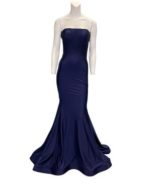 Jessica Angel Classic Strapless Evening Gown - Blue