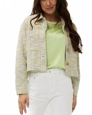 EsQualo Tweed Button Jacket - Green