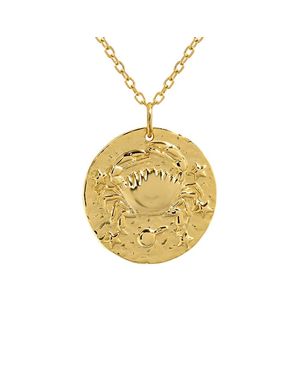 Love Local Jewelry Cancer Krebs Zodiac Sign Necklace - Metallic