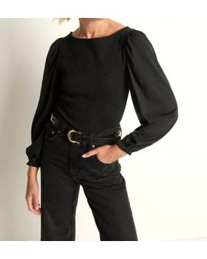 Nation Ltd Aidan Smocked Blouse - Black