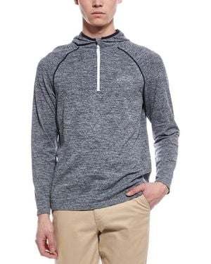 Ben Sherman Knit 1/4-Zip Hoodie - Blue