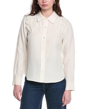 Rebecca Taylor Mia Crepe Blouse - White
