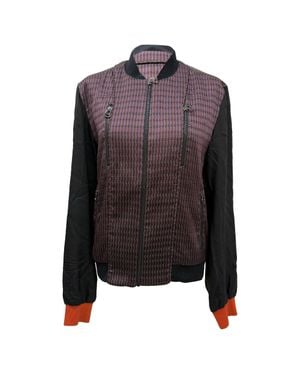 Lanvin Patterned Zipped Bomber Jacket - Black