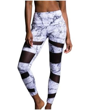 Onzie Marble Bondage Leggings - Blue