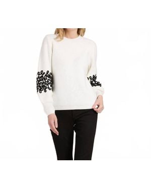 tyler boe Soutache Trim Sleeve Sweater - White