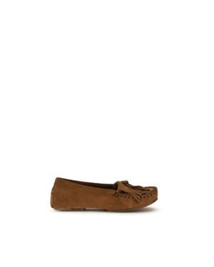 Paris Texas Calf Leather Bos Taurus Slip-On Loafers - Brown