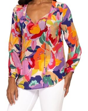 Tolani Janessa Silk Top - Pink