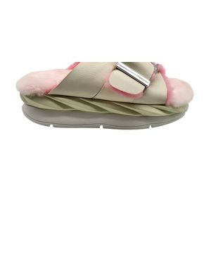 4Ccccees Mellow Laze Sandals With Shearling Footbed - Black