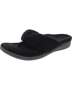 Vionic Gracie Comfy Slip On Thong Slippers - Black