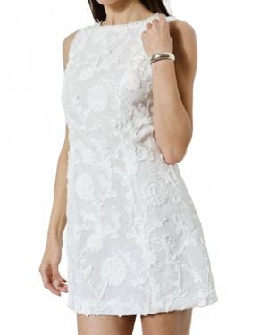 Loucia Isabelle Jacquard Mini Dress - White