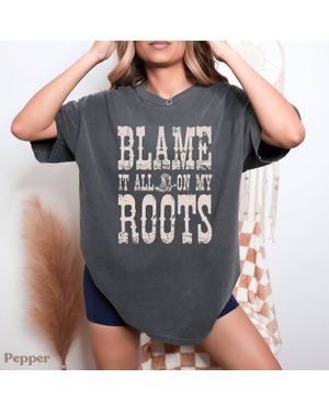 Wholesale Accessory Market Blame It All Short Sleeve Tee - Gray