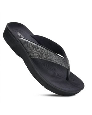 AEROTHOTIC Mellow Vibe Arch Support Flip Flops - Black