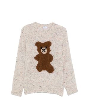Moschino Teddy Bear Knit Sweater - White