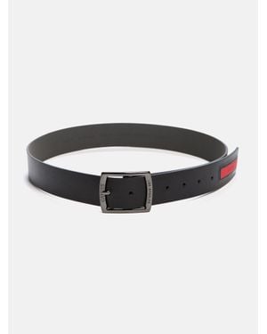 Guess Stripe Logo Belt - Black
