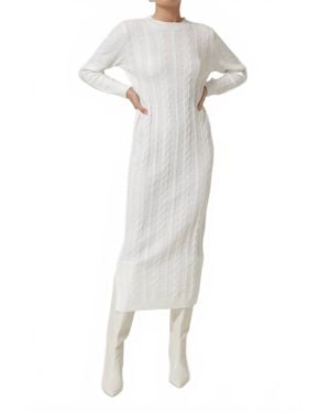 Line & Dot Jordan Maxi Sweater Dress - White