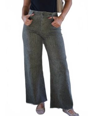 Miou Muse Searching For More Snake Print Pant - Gray