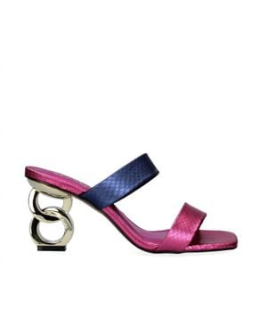 Exe' Lilian 162 Low Heeled Sandal - Purple