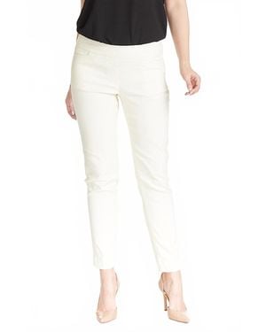 Slimsation By Multiples Pull On Twill Ankle Pants - Black