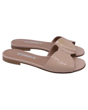 Manolo Blahnik Houramu Slide Sandals - Pink