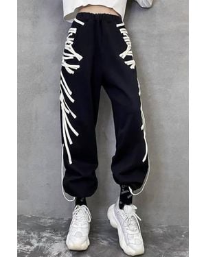 LA ROSE High Waist Sweatpants - Blue