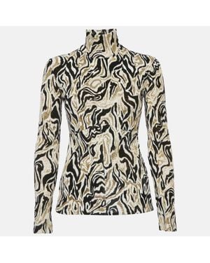 Rabanne Lurex Velvet High Neck Top - Black