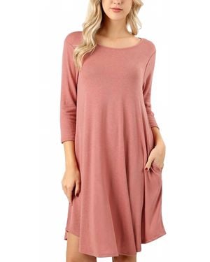 Zenana Sweetheart Dress - Pink