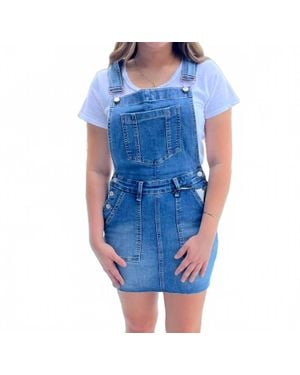 Judy Blue Over The Moon Overall Skirt - Blue