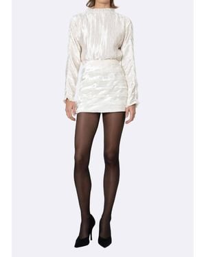 NonChalant Label Nicolette High Waist Mini Skirt - White