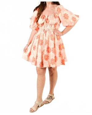 Mazik Petal Puff Mini Dress - Pink