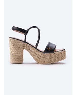 VISCATA Elia Leather Sandal - Black
