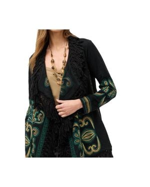 Johnny Was Biya Draped Sweater - Black