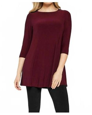 Sympli Trapeze Tunic Top - Purple