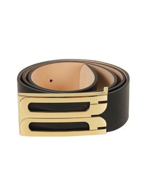 Victoria Beckham Geometric Buckle Jumbo Frame Belt - Black