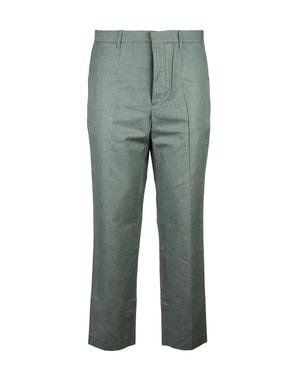 hindustrie Cotton Linen Pants - Green