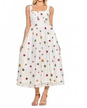 Baevely By Wellmade Timeless Wildflower Dress - White