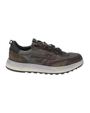Premiata Nous Layered Calfskin Sneakers - Brown