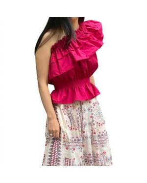 Monica Nera Malena One Shoulder Top - Pink