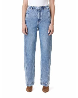 Habitual Side Panel Barrel Leg Jean - Blue